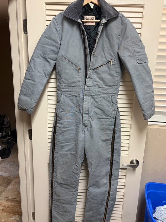 Walls Blizzard Other - VTG Walls Blizzard-Pruf Insulated Coveralls Gray USA Workwear Zip Legs Small